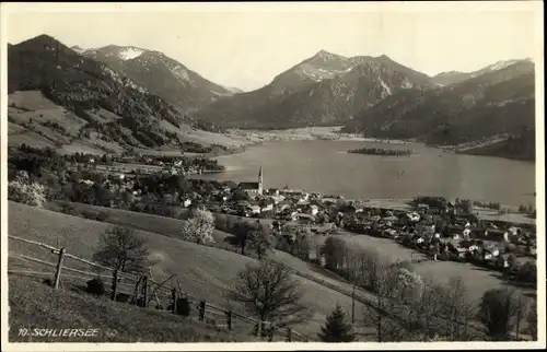 Foto Ak Schliersee in Oberbayern, Ortsansicht, Panorama