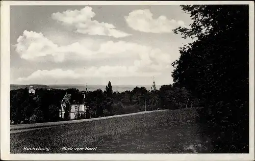 Ak Bückeburg in Schaumburg, Blick vom Harrl