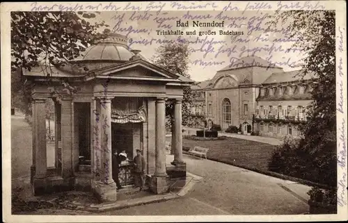 Ak Bad Nenndorf an der Weser, Trinkhalle, großes Badehaus