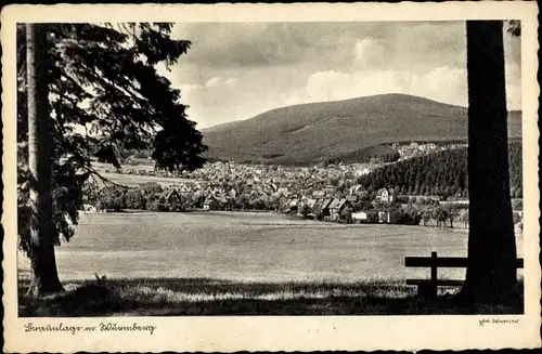 Ak Braunlage im Oberharz, Panorama, Wurmberg