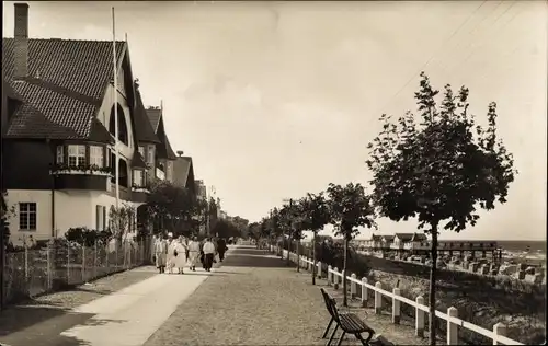 Ak Ostseebad Bansin Heringsdorf auf Usedom, Promenade