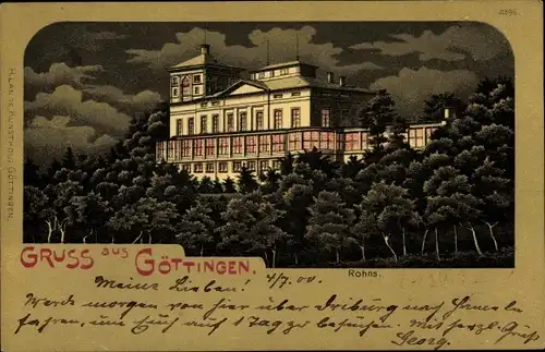 Litho Göttingen Niedersachsen, Rohns, Gesamtansicht einer Villa