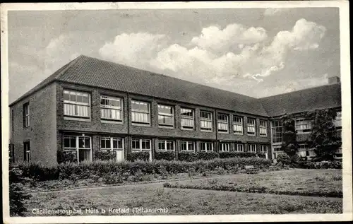 Ak Hüls Krefeld am Niederrhein, Cäcilien Hospital, Teilansicht