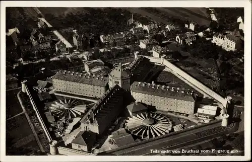 Ak Bruchsal im Kraichgau, Fliegeraufnahme, Justizvollzugsanstalt