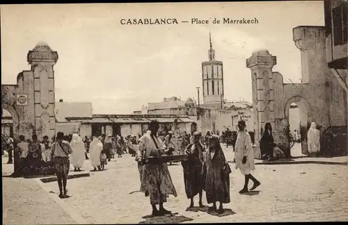 Ak Casablanca, Marokko, Place de Marrakech