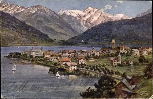 Ak Zell am See in Salzburg, Panorama