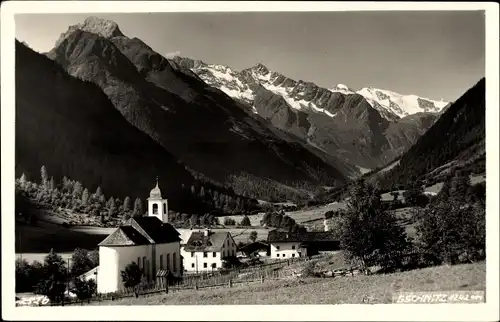 Ak Gschnitz in Tirol, Ort, Kirche, Berge