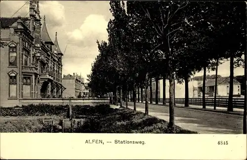 Ak Alphen aan den Rijn Südholland, Stationsweg