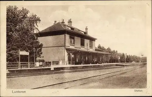 Ak Lunteren Ede Gelderland, Bahnhof