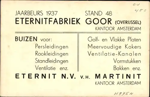 Ak Goor Overijssel, Eternit-Fabrik