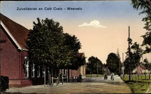 Ak Weerselo Overijssel, Molkerei und Café Cvelo