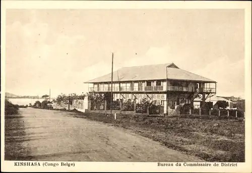 Ak Kinshasa RD Kongo Zaire, Büro des Bezirkskommissars