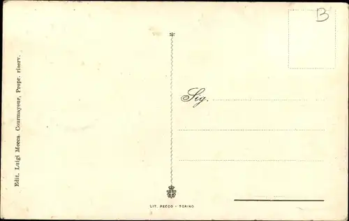 Ak Courmayeur Valle D'Aosta Italien, Gesamtansicht