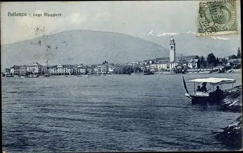 Ak Pallanza Lago Maggiore Piemonte, Gesamtansicht