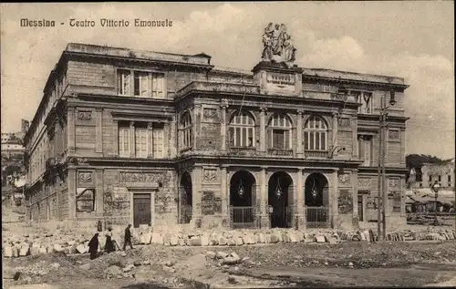 Ak Messina Sizilien, Teatro Vittorio Emanuele