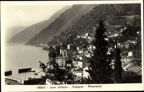 Ak Argegno Lombardia Italien, Lago di Como, Panorama