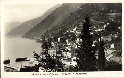 Ak Argegno Lombardia Italien, Lago di Como, Panorama