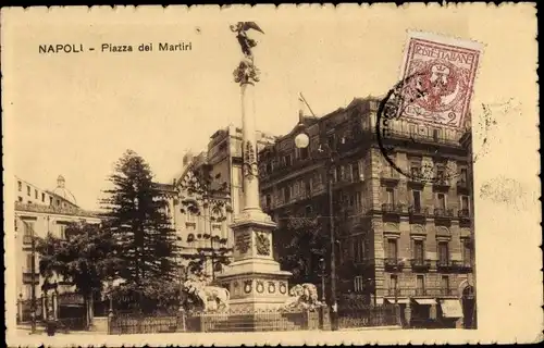 Ak Napoli Neapel Campania, Piazza dei Martiri