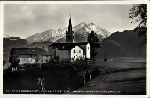 Ak Saint-Nicolas Aostatal, Kirche