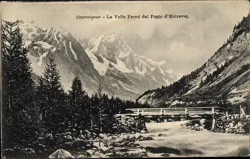 Ak Courmayeur Valle D'Aosta Italien, Valle Ferret dal Ponte d'Entreves