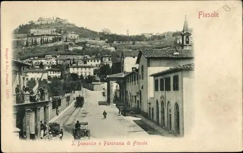 Ak Fiesole Toscana, San Domenico, Panorama