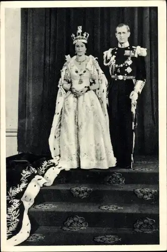 Ak Queen Elizabeth II., Duke of Edinburgh, Coronation 1953, Königin Elisabeth II.