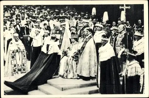 Ak Coronation of Queen Elizabeth II, Westminster Abbey, Duke of Edinburgh