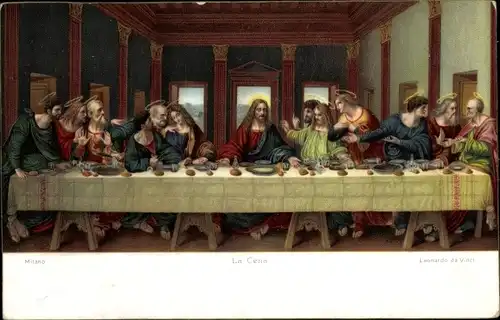 Künstler Ak Da Vinci, La Cena, Das letzte Abendmahl, Stengel 29865
