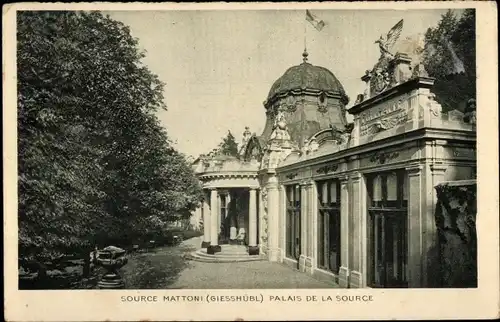 Ak Kyselka Gießhübl Sauerbrunn Reg. Karlsbad, Quellpalast, Mattoni-Quelle