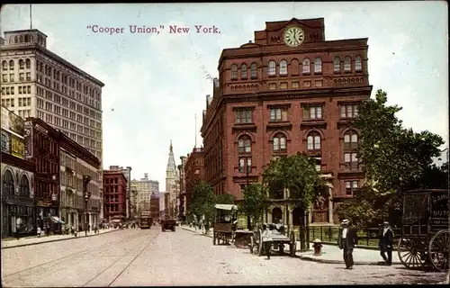 Ak New York City USA, Cooper Union