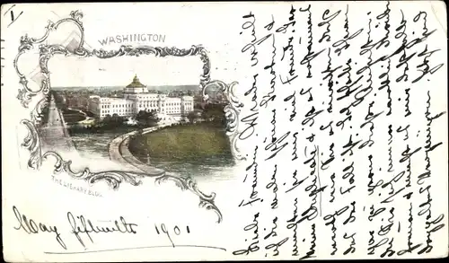 Ak Washington DC USA, Bibliothek