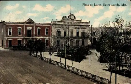 Ak Nuevo Laredo Mexiko, Plaza de Juarez