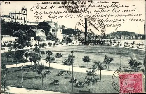 Ak Rio de Janeiro, Avenida Belra mar Flamengo