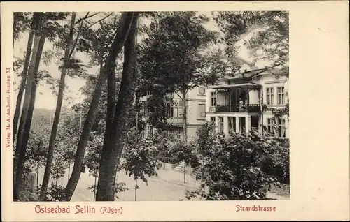 Ak Ostseebad Sellin auf Rügen, Strandstraße, Villen