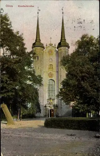Ak Oliva Gdańsk Danzig, Klosterkirche, Außenansicht