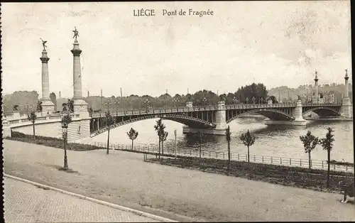 Ak Liège Lüttich Wallonien, Pont de Fragnée, Brücke