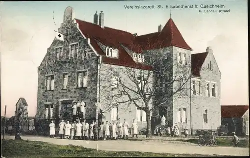 Ak Queichheim Landau in der Pfalz, Vereinslazarett St. Elisabethenstift