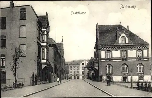 Ak Schleswig in Schleswig Holstein, Poststraße, Wohnhäuser