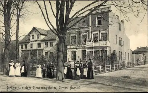 Ak Hamburg Groß Borstel, Genesungsheim, Frauen, Außenansicht 