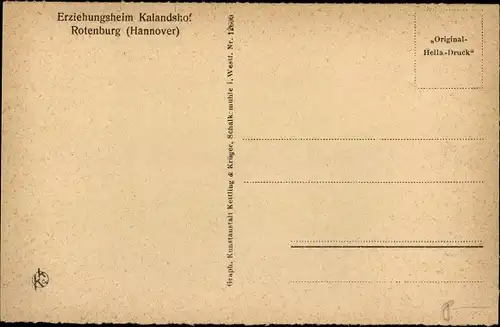 Ak Rotenburg an der Wümme, Erziehungsheim Kalandshof, Kapelle, Innenansicht