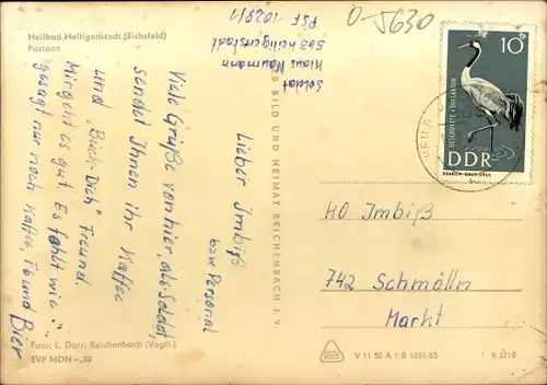 Ak Heilbad Heiligenstadt Eichsfeld Thüringen, Postamt