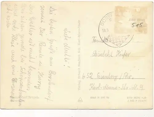 Ak Borstendorf Grünhainichen im Erzgebirge Sachsen, Kulturhaus