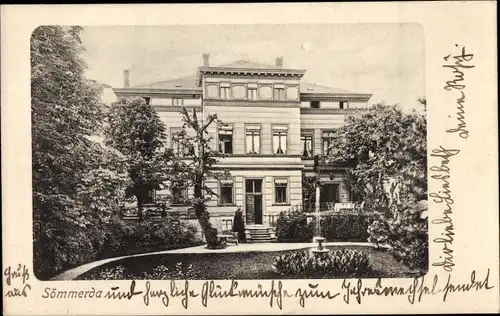 Ak Sömmerda in Thüringen, Villa, Garten