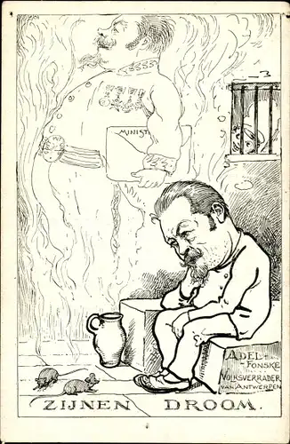 Künstler Ak Hisen Droom, Adel Fonske, Volksverräter von Antwerpen
