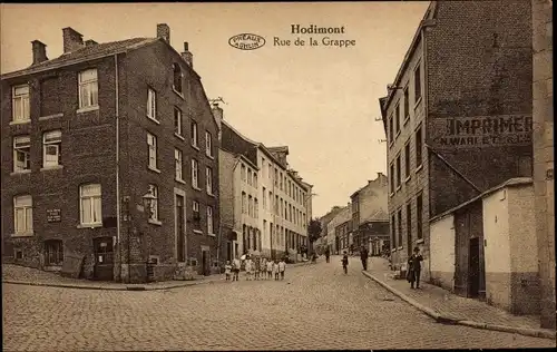 Ak Hodimont Verviers Wallonien Lüttich, Rue de la Grappe, Druckerei