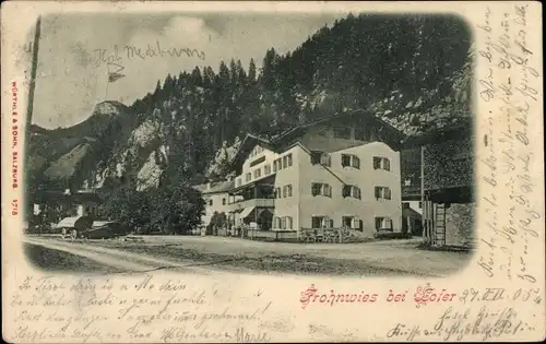 Ak Weißbach bei Lofer in Salzburg, Gasthaus Frohnwies
