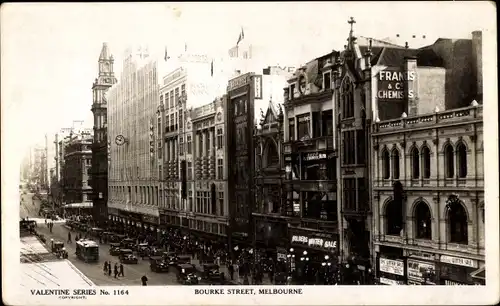 Ak Melbourne Australien, Bourke Street