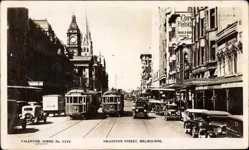 Ak Melbourne Australien, Swanston Street