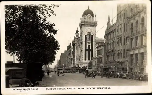 Ak Melbourne Australien, Flinders Street and the State Theatre