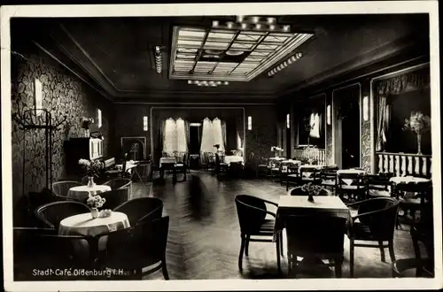 Ak Oldenburg im Großherzogtum Oldenburg, Stadt-Cafe, Innenansicht